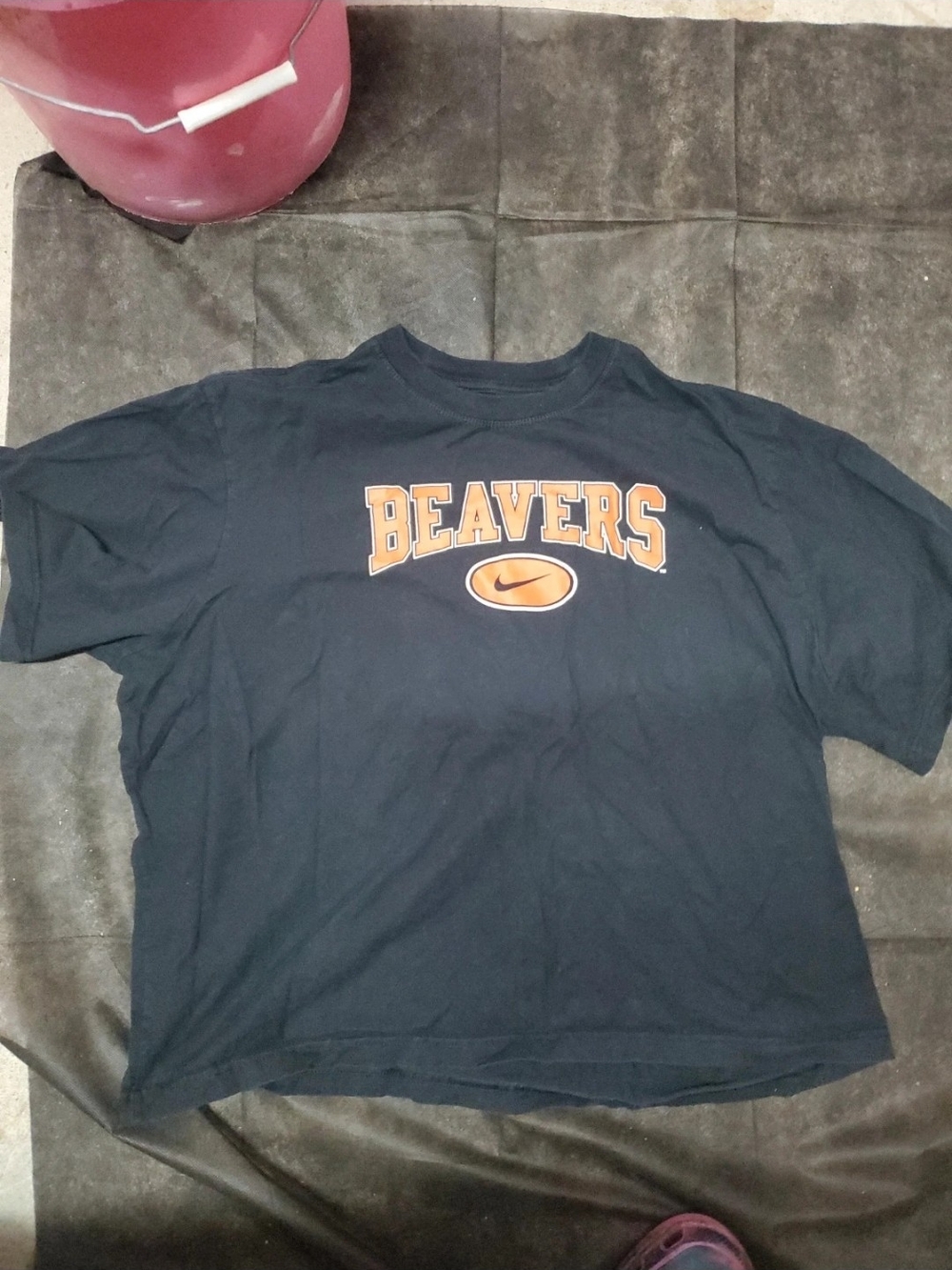 Nike Black Tee with Orange Beavers Logo